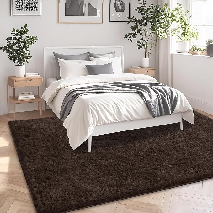 9x12 Brown Area Rugs for Living Room, Large Fluffy Shag Rug for Bedroom Nursery - Image 4
