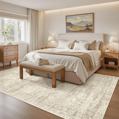 Soalmost 4x6 Area Rugs for Living Room, Vintage Washable Rugs for Dining Room - Image 9