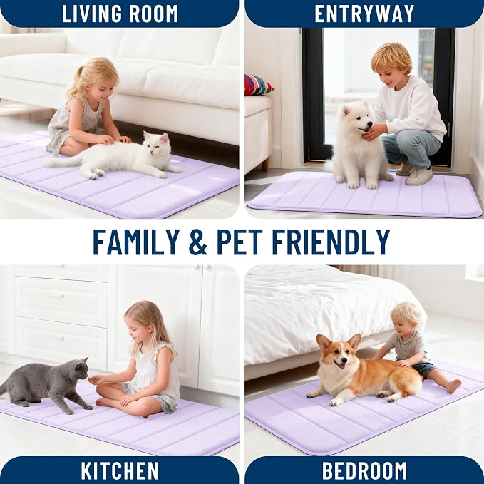 OLANLY Memory Foam Bath Mat 40x32, Super Soft Absorbent Bathroom Rugs, Quick Dry - Image 9