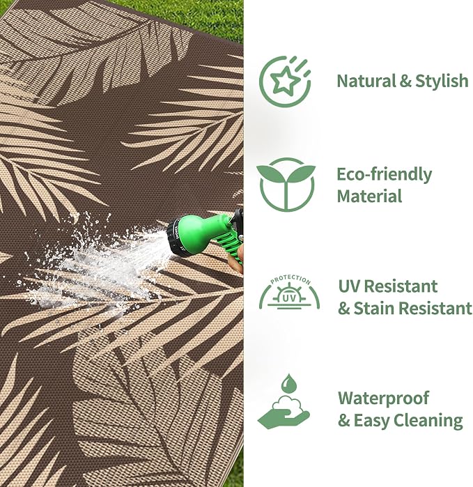 GENIMO Outdoor Rug 8' x 10' Waterproof - Image 6