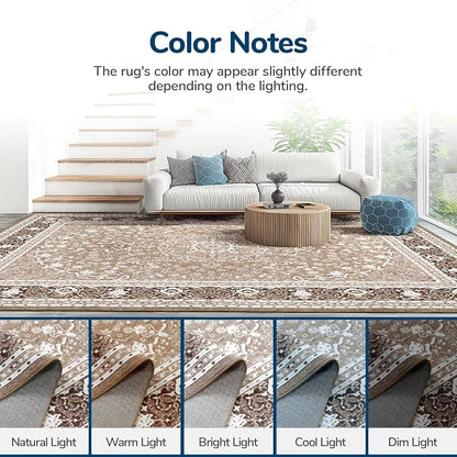 Lessymo 8 x 10 Area Rugs for Living Room, Machine Washable Area Rugs Boho Faux - Image 9