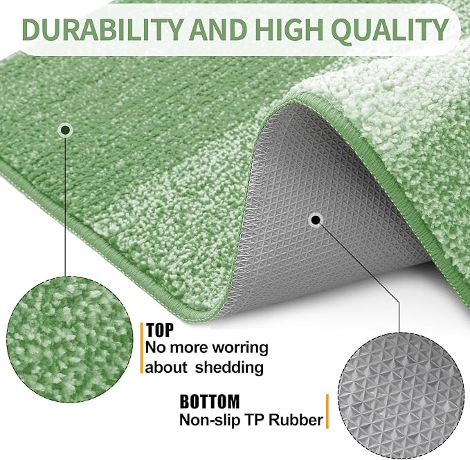 Kitinjoy Indoor Outdoor Door Mat, 59x32 Non-Slip Absorbent Dirt Trapper - Image 3