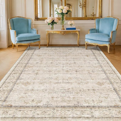 Farmhouse 6x8 Area Rug for Living Room, Dining Room & Home Office, Soft Modern by HazoHaus