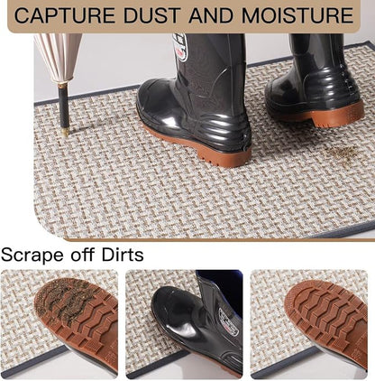 Door Mat 17"x30", Door Mat Indoor Entrance Dirt Resistant and Absorbent - Image 3