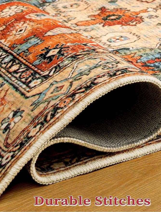 SERISSA Runner Rug for Hallways, Extra Long Boho Rug Ultra Soft Vintage Tribal - Image 7