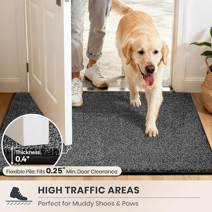 PURRUGS Dirt Trapping Door Mat 24" x 59", Non-Slip Machine Washable Entryway Rug - Image 6