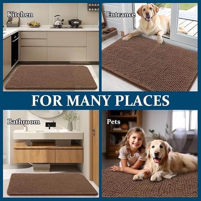 OLANLY Dog Door Mat for Muddy Paws 40x32, Absorbs Moisture and Dirt, Absorbent - Image 8