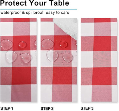 Checkered Tablecloth Square, 70 x 70 Inch - Image 3
