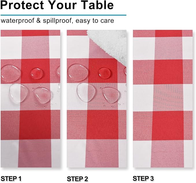 Checkered Rectangle Tablecloth - Image 3