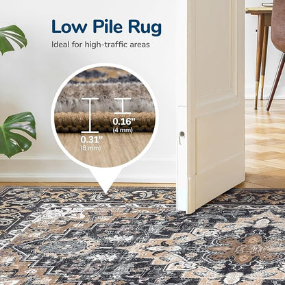 Lessymo 9 x 12 Area Rugs for Living Room, Machine Washable Area Rugs Boho Faux - Image 6