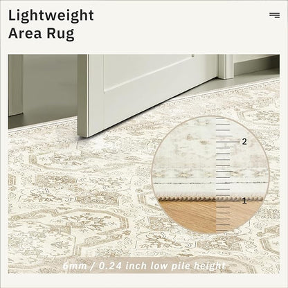 Soalmost Area Rugs 5x7, Washable Rug, Stain Resistant 5x7 Area Rugs - Image 7