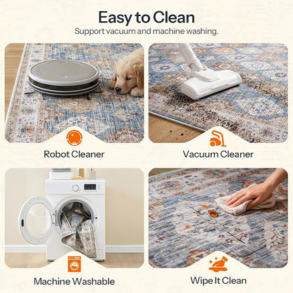 HOOBRO Washable Rug 8 x 10 Area Rugs - Image 8