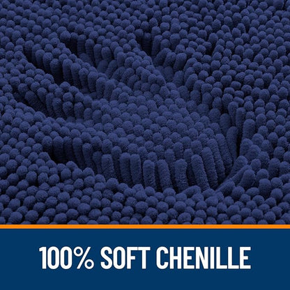 OLANLY Bathroom Rugs 30x20, Extra Soft Absorbent Chenille Bath Rugs, Rubber - Image 3