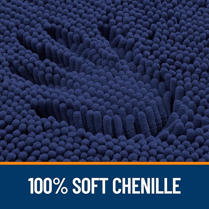 OLANLY Toilet Rugs U-Shaped 24x20, Extra Soft Absorbent Chenille Contour - Image 3