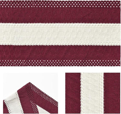 Artoid Mode Red Farmhouse Woven Table Runner 12x72 Inch | Holiday Rustic - Image 6