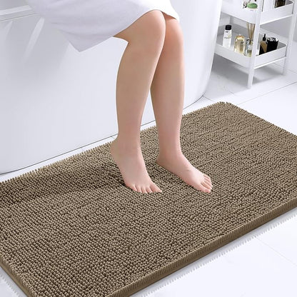 OLANLY Large Bathroom Rugs 40x24, Extra Soft Absorbent Chenille Bath Rugs by OLANLY