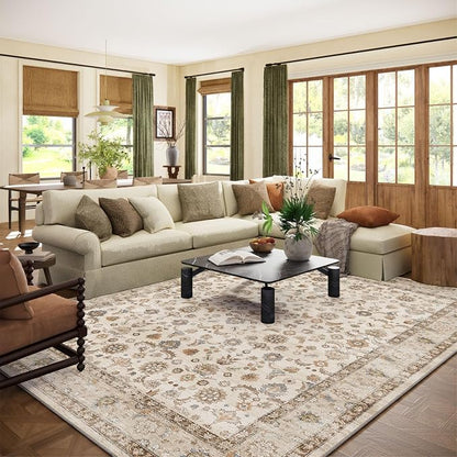 Washable Area Rugs for Living Room: 9x12 Bedroom Rug Boho Vintage Area Rug by palohom