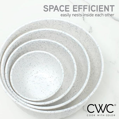 COOK WITH COLOR Prep Bowls with Lids- Wide and Deep Nesting Plastic Small - Image 3