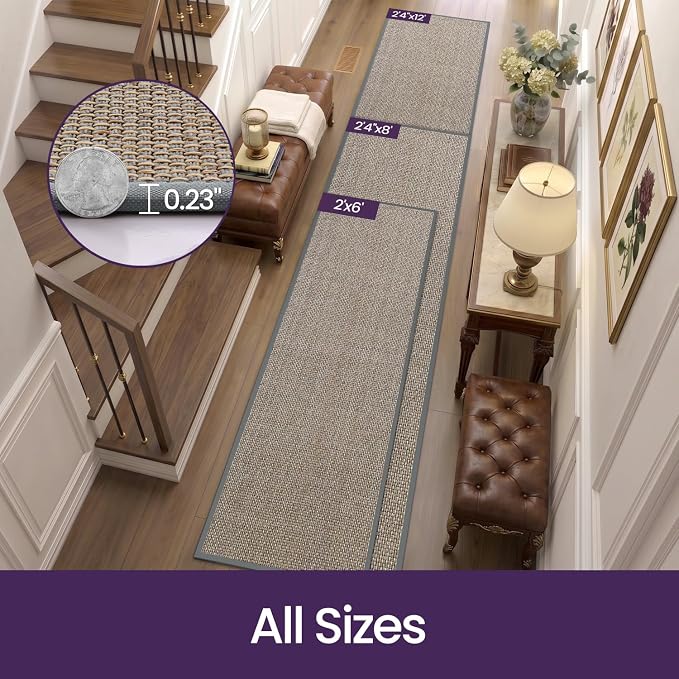 DEX Hallway Runner Rug 2x6, Non Slip Rubber Backing Inside Entryway Carpet - Image 2