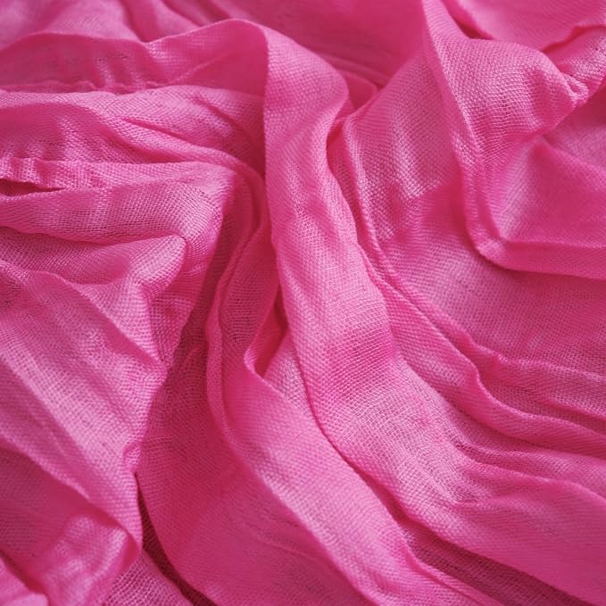 Asee'm 3pcs Hot Pink Cheesecloth Table Runner Summer 10FT Fuchsia Gauze | Boho - Image 5