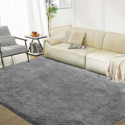 Ultra Soft Rug for Living Room, 9X12 Fluffy Shag Area Rug for Bedroom, Modern - Image 9
