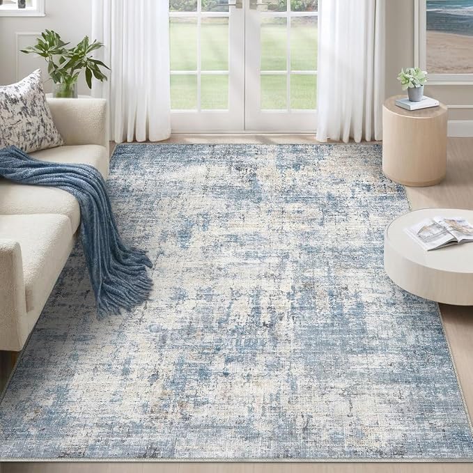 5x7 Area Rugs Washable Living Room Rug-No Slip Soft Carpets Modern Abstract by Unknown