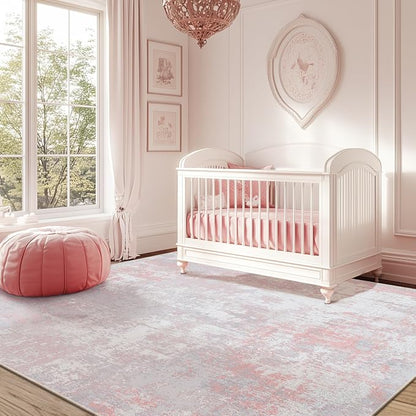 RELEANY Washable Area Rugs 6'x9' Non-Slip Modern Abstract Soft by RELEANY
