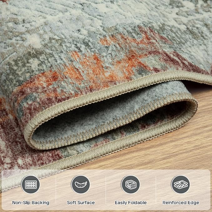 5x7 Area Rugs for Living Room Rug Washable: Modern Rug for Dining Room Bedroom - Image 4