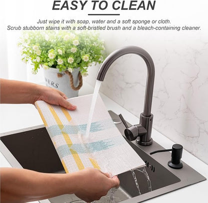 Placemats Set of 4 Washable Indoor | Outdoor Vinyl Place Mats - Image 3