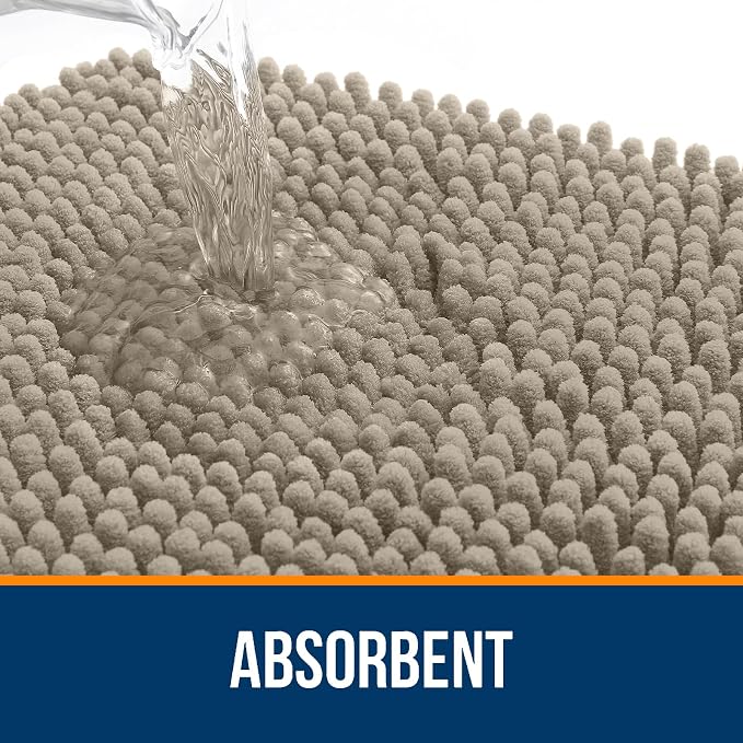 OLANLY Large Bathroom Rugs 70x46, Extra Soft Absorbent Chenille Bath Rugs - Image 4