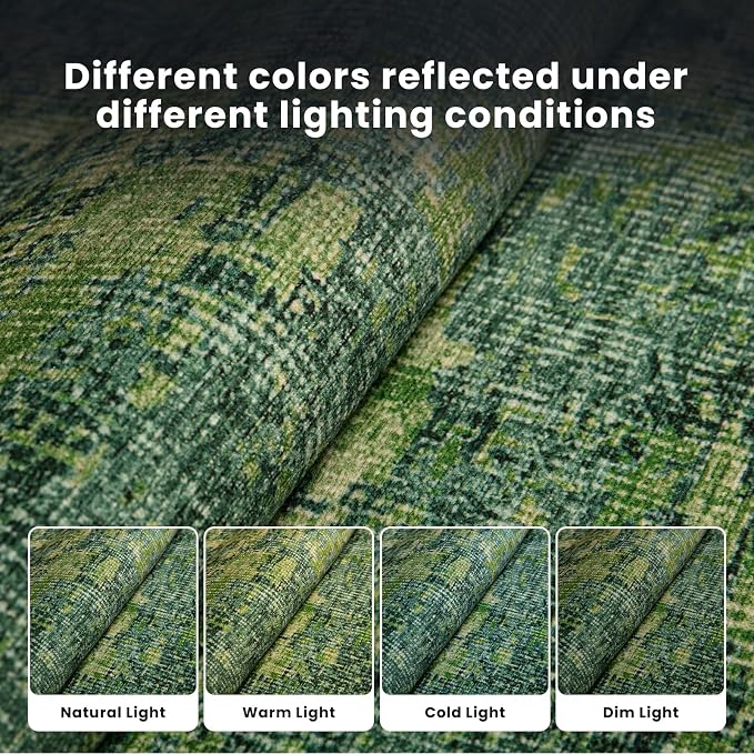 Washable Rugs 8x10 Area Rugs for Living Room, Ultra Soft Faux Wool Retro Carpets - Image 6