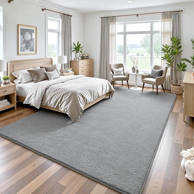 Keeko 4x6 Grey Area Rugs for Bedroom, Soft Modern Living Room Rug Indoor Non - Image 4