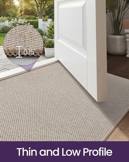 DEXI Ultra Thin Door Mat Indoor Entrance 24x36, Non Slip Rubber Backed Entryway - Image 4