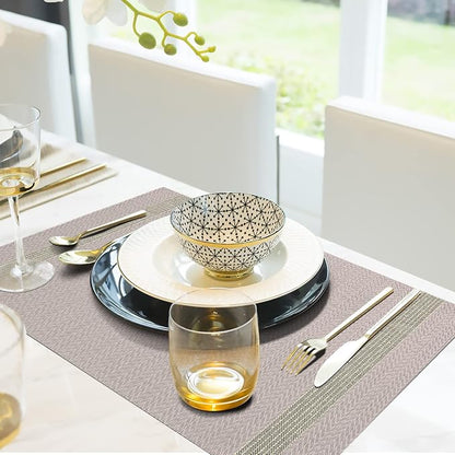 Aofmee Placemats, Placemats Set of 6, Heat Resistant Place Mats, Washable PVC - Image 7