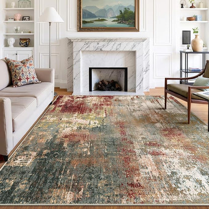 RELEANY Washable Area Rugs 6'x9' Non-Slip Modern Abstract Soft - Image 8