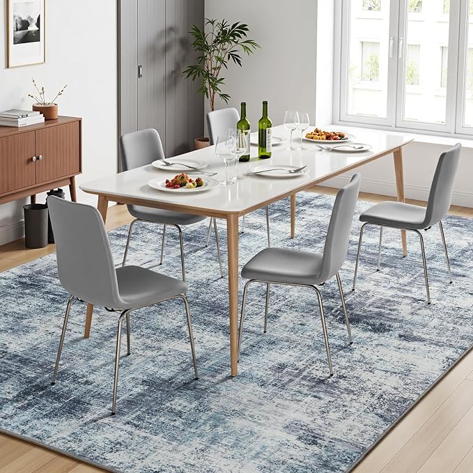 Lofus 6x9 Area Rug for Living Room, Neutral Modern Washable Carpet for Bedroom - Image 3