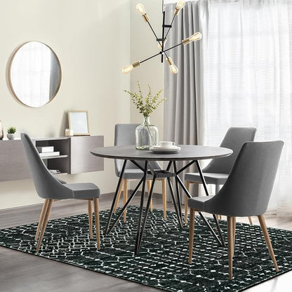 Lahome Moroccan Black Rug for Living Room Washable Area Rug 5x7 Non-Slip - Image 7