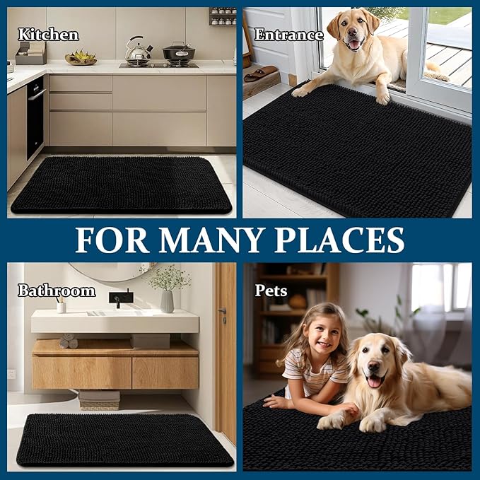 OLANLY Dog Door Mat for Muddy Paws 47x24, Absorbs Moisture and Dirt, Absorbent - Image 8