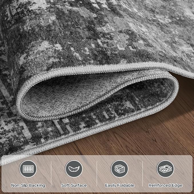 6x9 Area Rugs for Living Room Rug Washable: Modern Rug for Dining Room Bedroom - Image 4