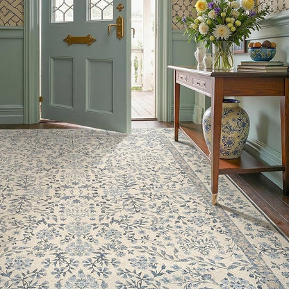 jinchan Zenith Floral 6x9 Area Rug Soft Low-Pile Living Room Rug Machine - Image 8