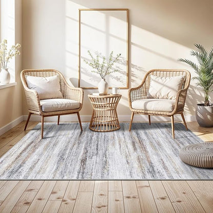 4x5 Area Rugs for Entryway Washable: Easy-to-Clean Rug for Office Kitchen - Image 2