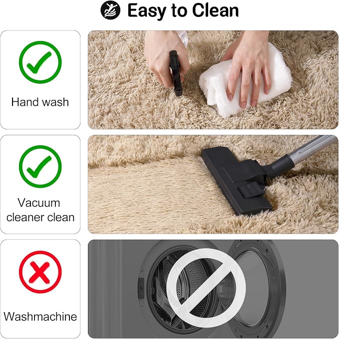 qulint Area Rugs 9x12 Living Room, Fluffy Rug - Image 4