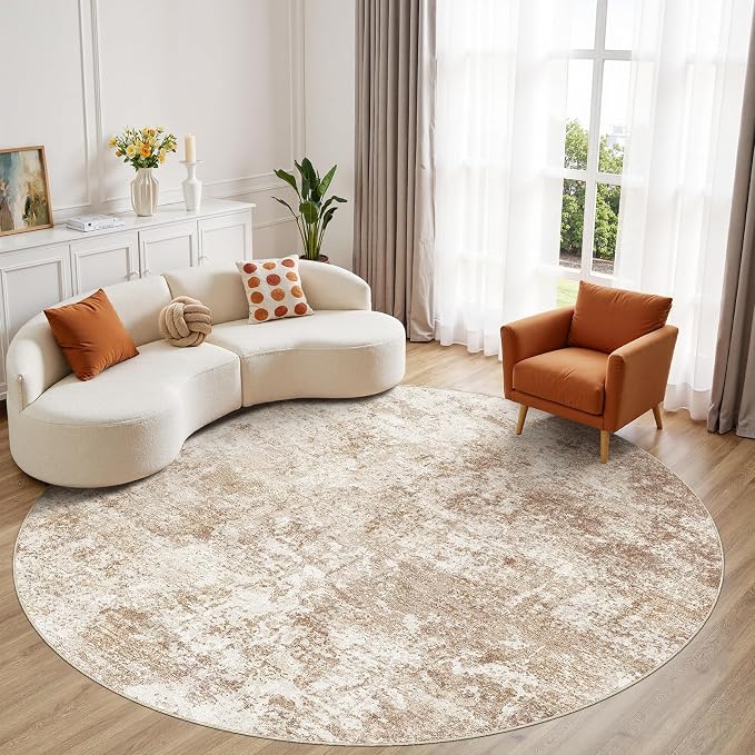 5ft Round Area Rug by MICGEEK