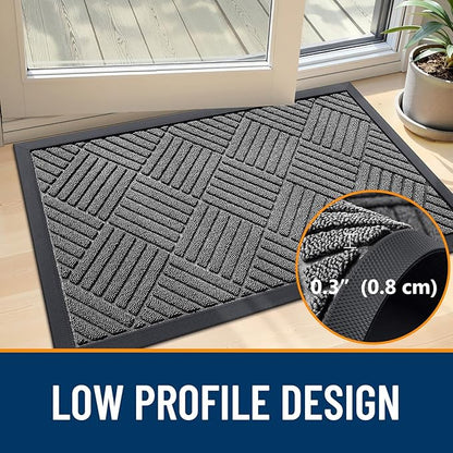 OLANLY Front Door Mat Outside Entrance 47x32, Heavy Duty Sturdy Natural Rubber - Image 4