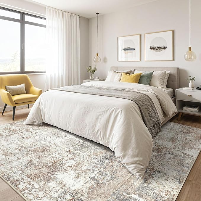 Area Rugs 9x12 Living Room: Washable Large Abstract Modern Soft Rugs Stain - Image 5