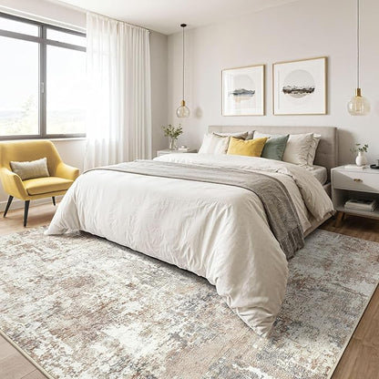 Area Rugs 9x12 Living Room: Washable Large Abstract Modern Soft Rugs Stain - Image 5