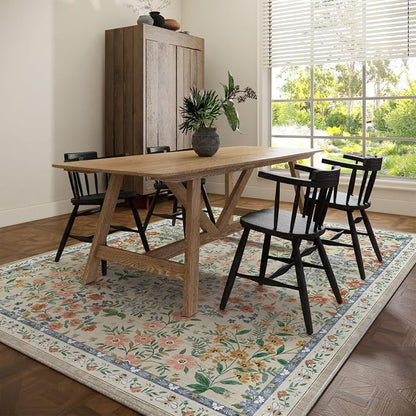 Washable Area Rugs for Living Room: 9x12 Area Rug for Bedroom Vintage Stain - Image 6