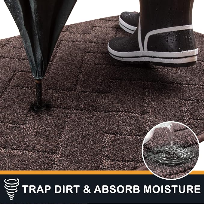 PURRUGS Dirt Trapping Door Mat 20" x 31.5", Non-Slip Machine Washable Entry Rug - Image 5