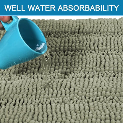 H.VERSAILTEX Bathroom Rug Sets 2 Piece Bath Mats Non Slip Thick Soft Chenille - Image 5