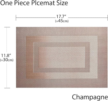 PIGCHCY Placemats, Heat Resistant Non Slip Durable Plastic Place Mats, Washable - Image 2